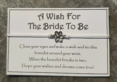 £2 • Buy A Wish For The Bride To Be * Wedding Day Wish * Wish Bracelet  * Gift