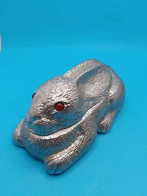 Vintage ARTHUR COURT Bunny Rabbit Trinket Box Red Eyes 1988 5  • $32