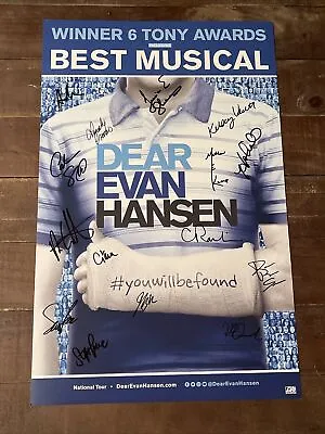 $35.10 • Buy DEAR EVAN HANSEN Musical AUTOGRAPHED Signed WINDOW CARD Poster! BROADWAY TOUR!