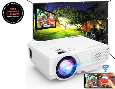 Portable Mini WiFi Projector Full HD 1080P Movie Home Video For IPhone Samsung • $199.99