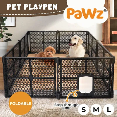 Pawz Pet Playpen Folding Dog Plastic Puppy Exercise Enclosure Fence Indoor Large • $149.99