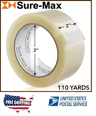 1 Roll Carton Sealing Clear Packing Tape Box Shipping - 1.8 Mil 2  X 110 Yards • $4.99