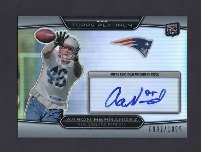 2010 Topps Platinum Aaron Hernandez Refractor RC Auto (0992/1099) • $135