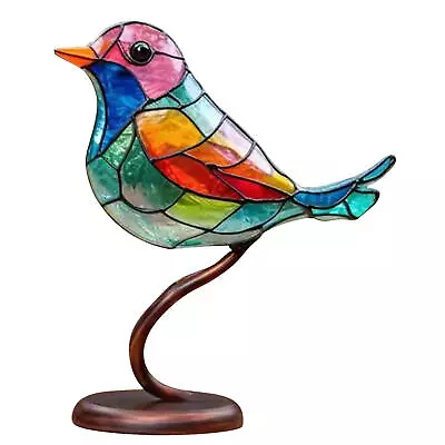 Metal Bird Desk Ornament Home Decor Birds Figurine Colorful Modern Style Decor • $12.96