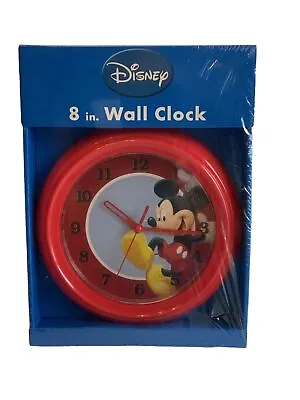 Mickey Mouse 8  Round Wall Clock Red Brand New Disney Exclusive  • $22
