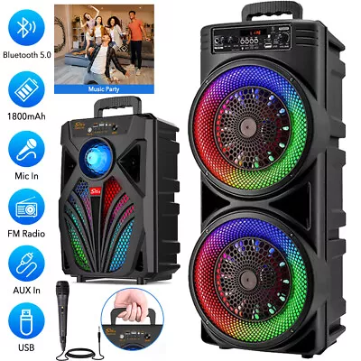 1000-6000W Portable Bluetooth5.0 Speaker Subwoofer Heavy Bass Sound Party System • $55.09