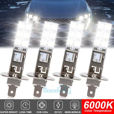 4x H1 LED Headlight Bulbs Conversion Kit High Low Beam Super Bright 6000K White • $13.99