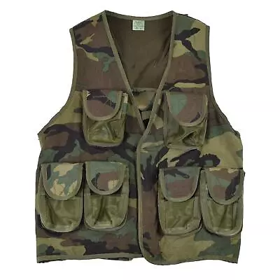 Original Nato Tactical Vest Woodland Camouflage Multi Pockets Field Army NEW • $47.28