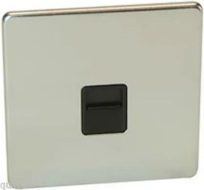 Crabtree 7783/SC Extension Telephone Socket Platinum Low Profile Satin Chrome • £17.85