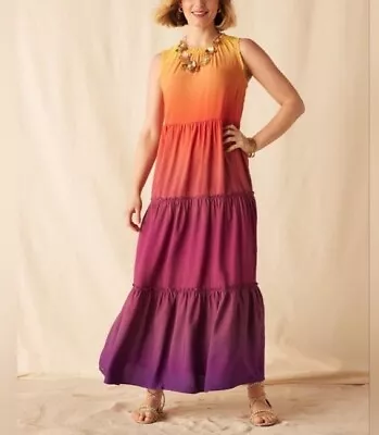 Matilda Jane  Enchanted Garden Waikiki Ombre Tiered Maxi Dress Medium • $48