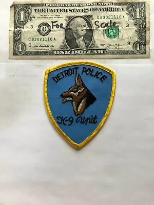 Detroit Michigan K-9 Unit Police Patch  Un-sewn Great Condition   • $24.75