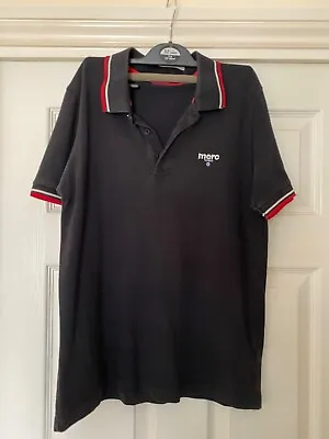 Merc London Polo Shirt Mens Small Black Short Sleeve • £6