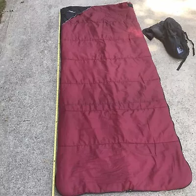 EDDIE BAUER Rectangle One Person Sleeping Bag 33  X 80 - Red And Black • $34.99