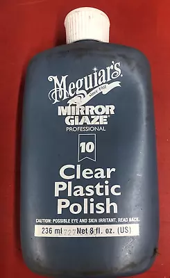 (1) Meguiars M1008 Clear Plastic Polish 8 Oz Restores Optic Clarity Car Rv Boat • $12.71