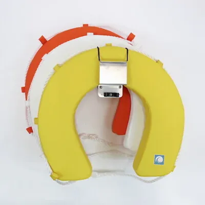 Premium Horseshoe Lifebuoy With Holder - Man Overboard Rescue Boat Yacht Sailing • £39.99