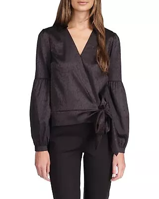 MICHAEL Michael Kors Cheetah Jacquard Wrap Top 4C 816 • $22.96