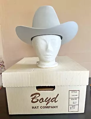 Vintage Boyd Hat Co 4 X Beaver Handmade Cowboy Hat Western 7 1/8  NOS • $100