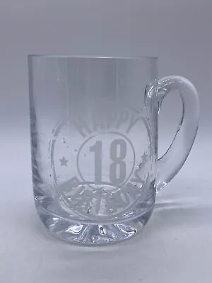  Happy 18th Birthday  Clear Glass Handled Tankard  • £15.39