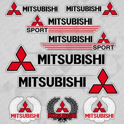 For Mitsubishi Motors Sport Car Logo Sticker Vinyl 3D Decal Stripes Logo Decor • $8.99