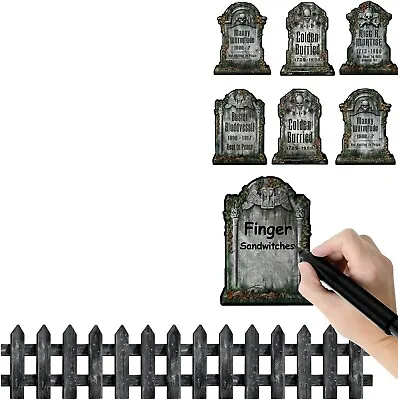 Halloween Party Tabletop Graveyard Tombstone Buffet Decorating Table Kit • £6.99