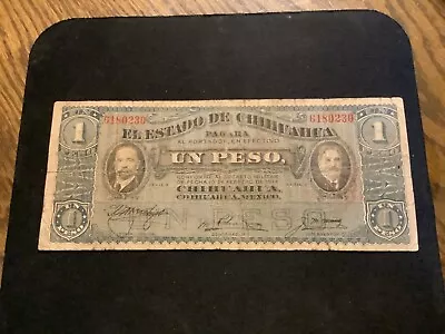 Mexico 1914 Revolution 1 Peso Banknote. N1104 • $1.99