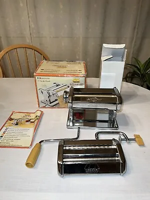 $25 • Buy Marcato Atlas Pasta Maker Model Atlas150 Deluxe Hand Crank Machine Made In Italy