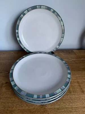 £45 • Buy DENBY  AZURE  'COAST'  DINNER  PLATES 10.5 Inch 26.5cm Set Of 4