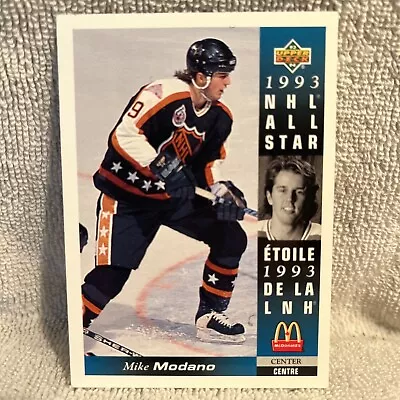 1993-94 UPPER DECK-MCDONALDS-NHL ALL-STAR #McD-10 MIKE MODANO • $0.74