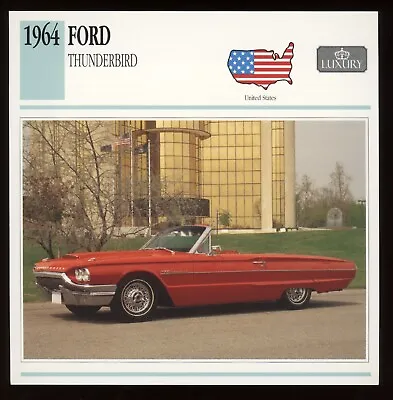 1964 Ford Thunderbird  Classic Cars Card • $4.95