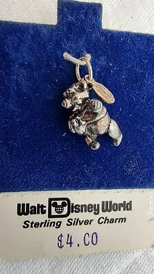 Walt Disney World Vintage Winnie The Pooh Charm In Sterling Silver Hang Tag • $27