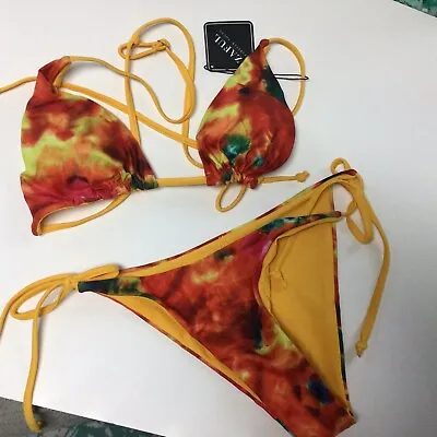 Zaful Women's High Cut Bikini Set Marigold Medium US: 8 UK: 12 NWT • $14.99