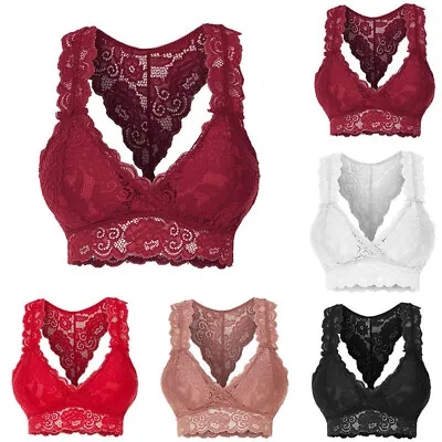 £4.07 • Buy Women Plus Size Vest Crop Wire Bra Sexy Underwear Lingerie Bra Bralette
