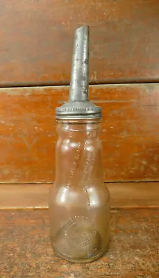 Antique Vintage BOE Mfg Co Glass Motor Oil Bottle W/ Pour Spout Minneapolis MN • $89.95