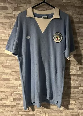 *Manchester City 1975-76 Home Shirt - Medium - Retro Score Draw - 8* • £19.99