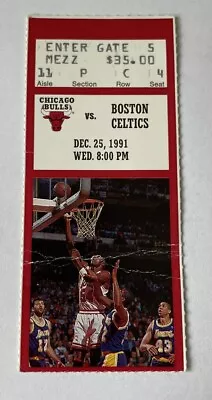 Boston Celtics Chicago Bulls Ticket Stub 12/25/1991 Michael Jordan V Larry Bird • $39.99