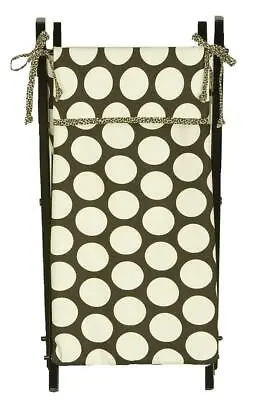 $14.99 • Buy Hamper Bag With Frame Baby Boy Girl Polka Dot Big Dots Brown Cream