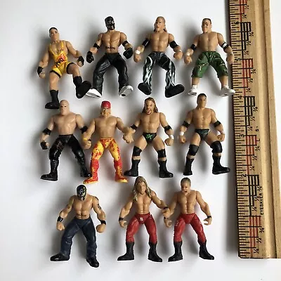 Lot Of 11 WWE Micro Aggression 2  Figures - Jakks 2006 Mini Wrestling Plastic • $24.99