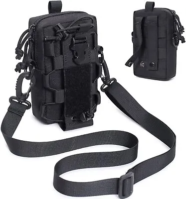 Tactical Molle Waist Pouch Belt Waist Compact EDC Tool Bag With Shoulder Strap • $12.89