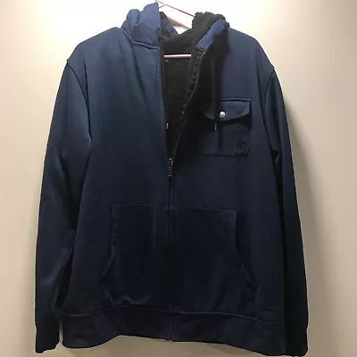 Zoo York Blue Athletic Hoodie Sherpa Lined Jacket XL • $16