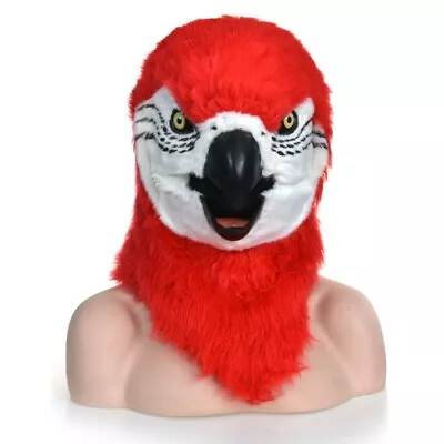 Red Parrot Mascot Costume Can Move Mouth Head Suit Halloween Outfit Cosplay Xmas • $177.74