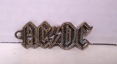 Vintage 1993 Brockum Ac/dc Spell Out Metal Necklace Pendant Rock Band • £9.63