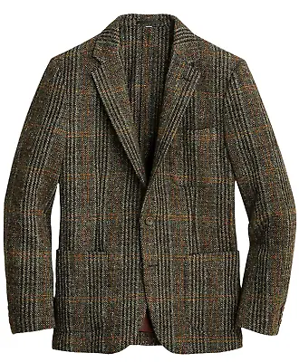 Nwt J.crew Wallace & Barnes Brown Plaid Blazer In Scottish Wool Size 40r Bh224 • $320