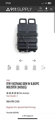 Fast Mag Pouch 6.8SPC Black • $30