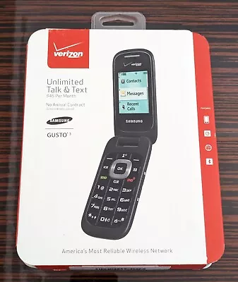 NEW Verizon Samsung Gusto 3 SMB311VZPP Bluetooth Flip Phone Dark Blue SEALED • $185