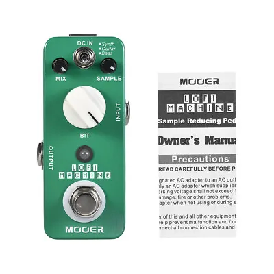 MOOER LOFI MACHINE Sampling Reducing Guitar Effect Pedal MIX / Sample / BIT • $58.28