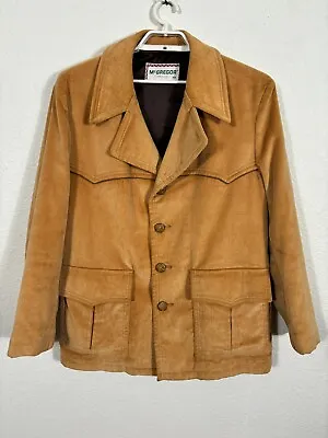 Vintage Mcgregor Corduroy Jacket Coat Men's Size 46 Made In USA Tan Western • $59