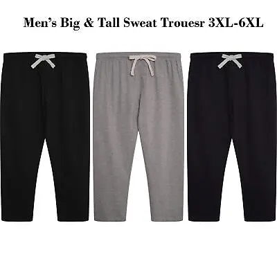 Redtag Men's Big & Tall Elasticated Waist Sweat Pants Straight Leg Track Bottoms • £14.99