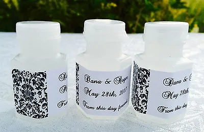 $12.99 • Buy 210 DAMASK BUBBLE LABELS Personalized WEDDING Stickers/labels For Favors Or Gift