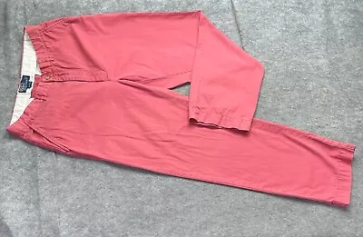 Polo Ralph Lauren Chino Pants Men 30 X 30 Pink Flat Front Straight Leg Trouser • $13.19