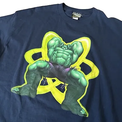 Vintage Y2K Marvel The Incredible Hulk Smash Graphic T-Shirt Mens XXL RARE • $28